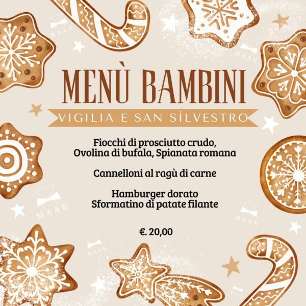 Menu Bambini 2024