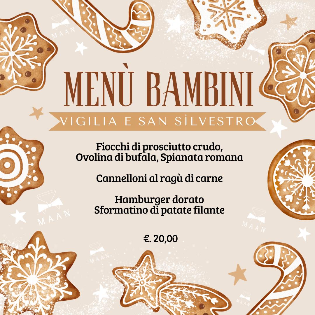 Menu Bambini 2024