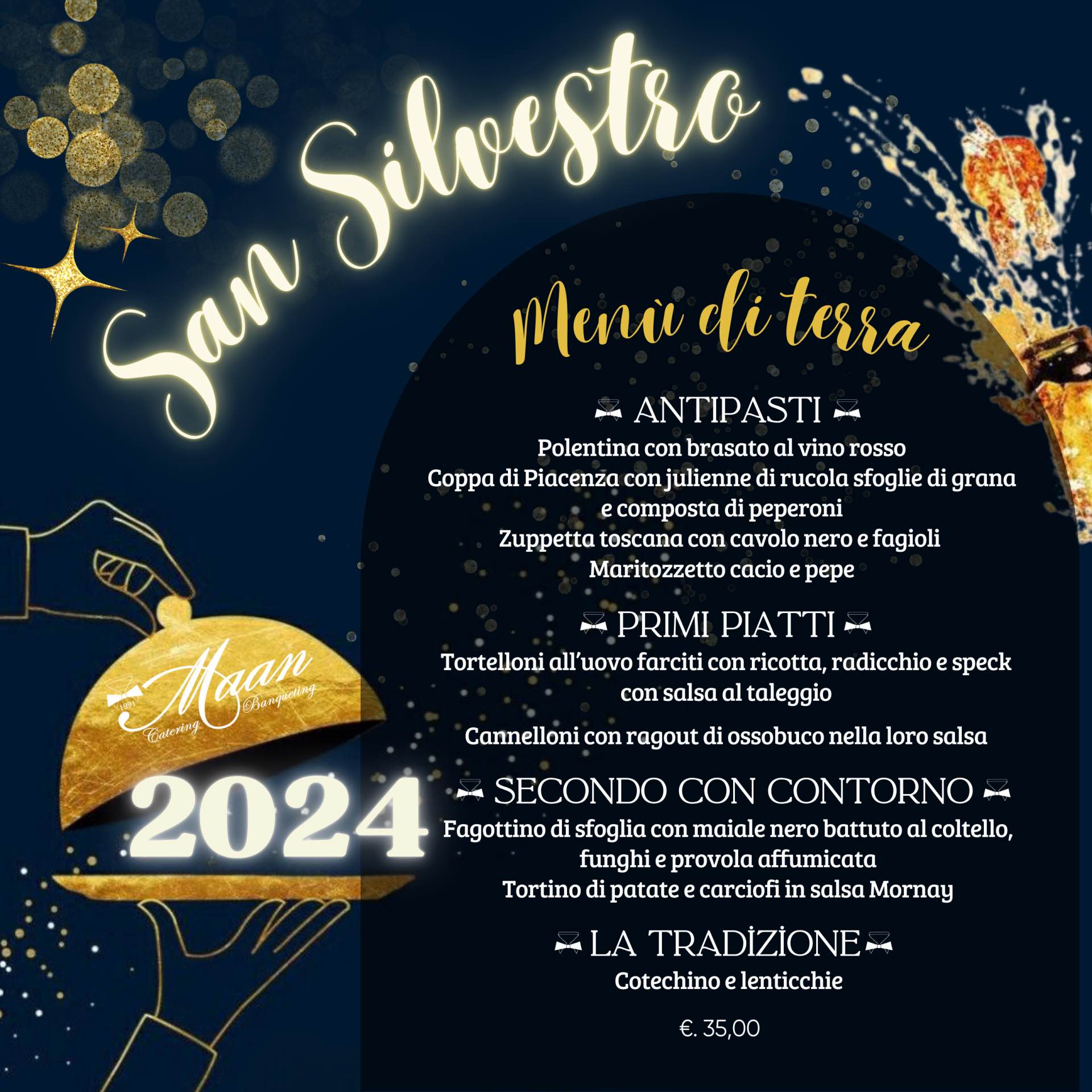 Menu San Silvestro Terra 2024